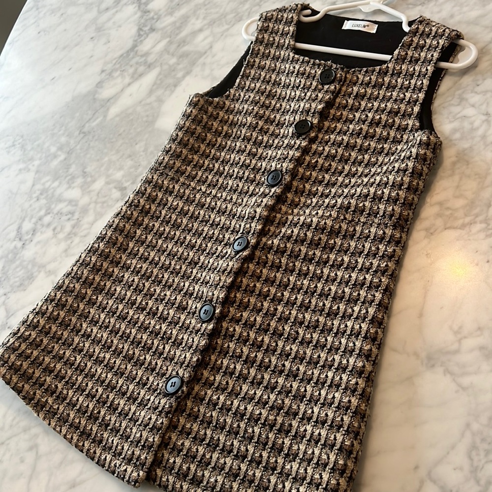 Julie tweed pinafore dress 5T